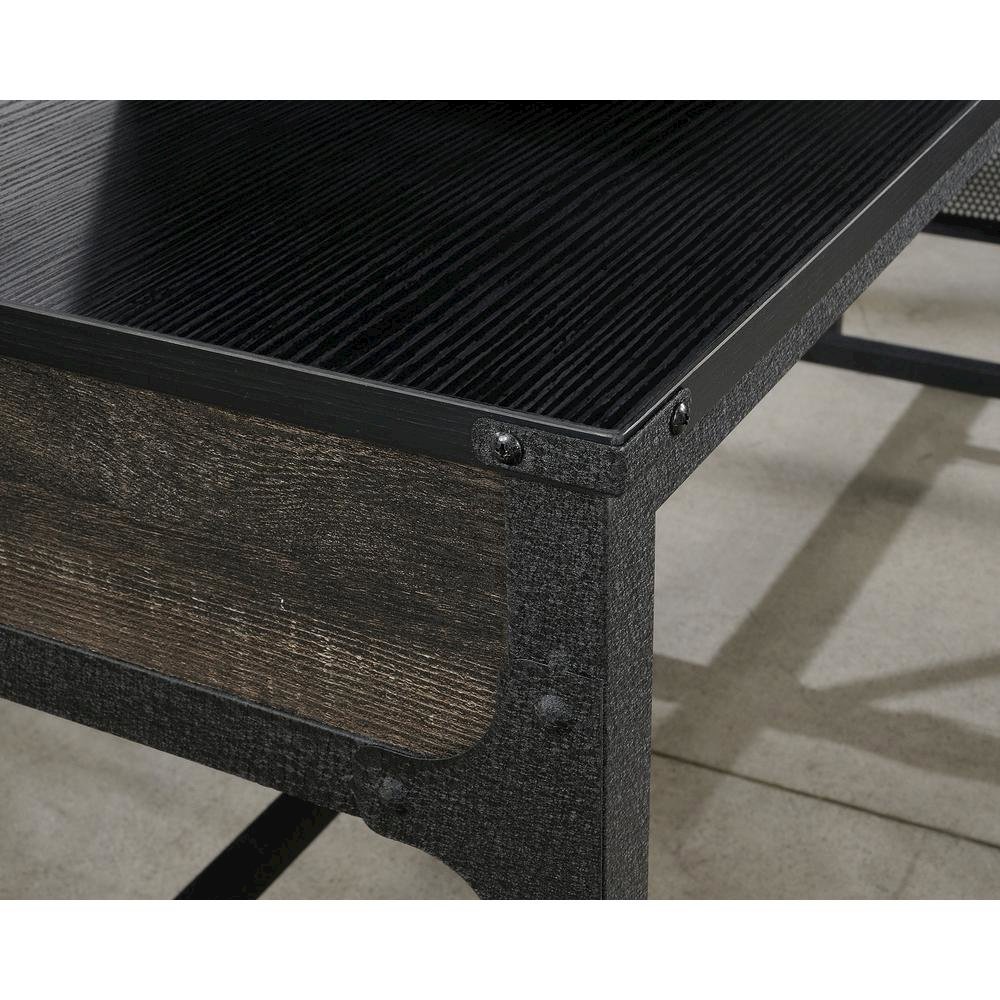 Foundry Road Desk Return, Carbon Oak finish. Picture 8
