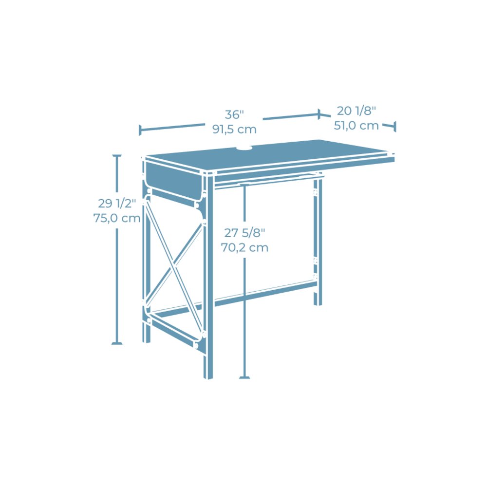 Foundry Road Desk Return, Carbon Oak finish. Picture 10
