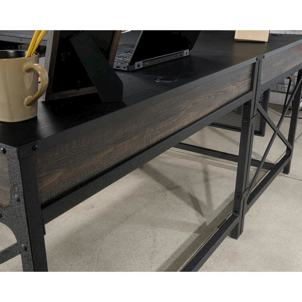 Foundry Road Desk Return, Carbon Oak finish. Picture 9