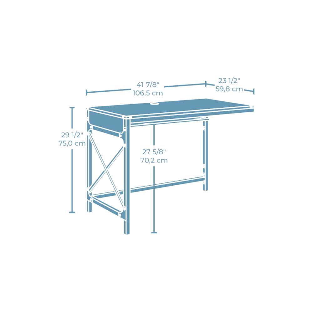 Foundry Road Desk Return, Carbon Oak finish. Picture 11