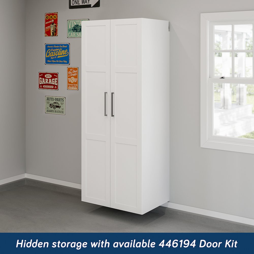 GarageCore 83" hx23 d Shelves, White Finish. Picture 6