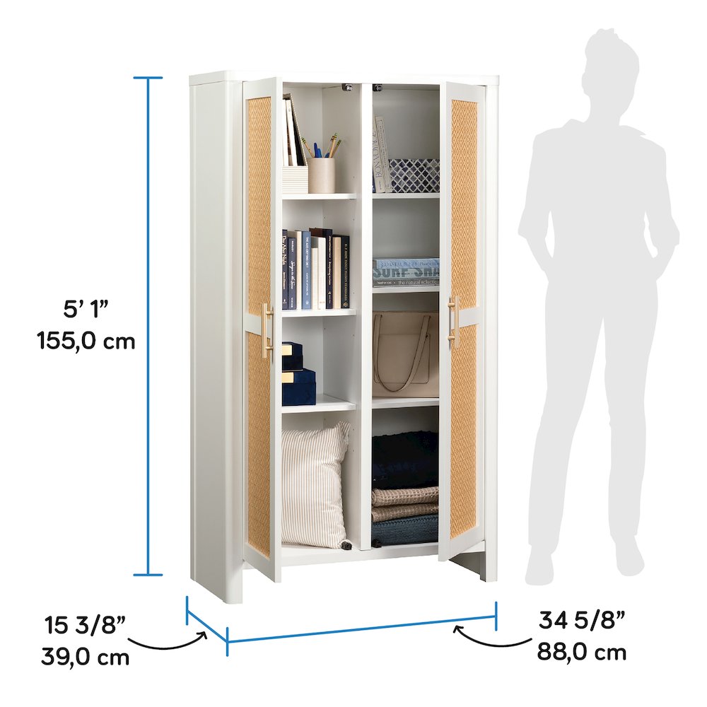 Isabella Isle 2-Door Cabinet, White Finish. Picture 6