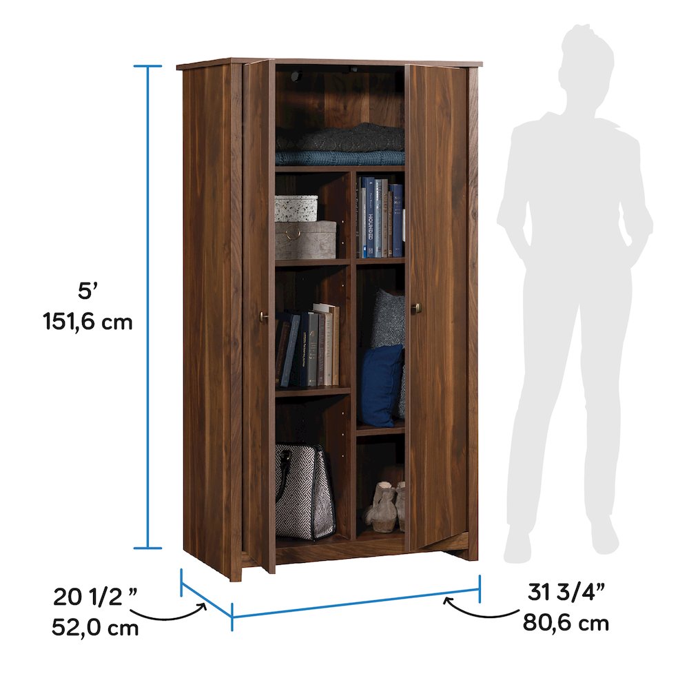 River Ranch 2-Door Storage Cabinet in Grand Walnut Finish. Picture 6