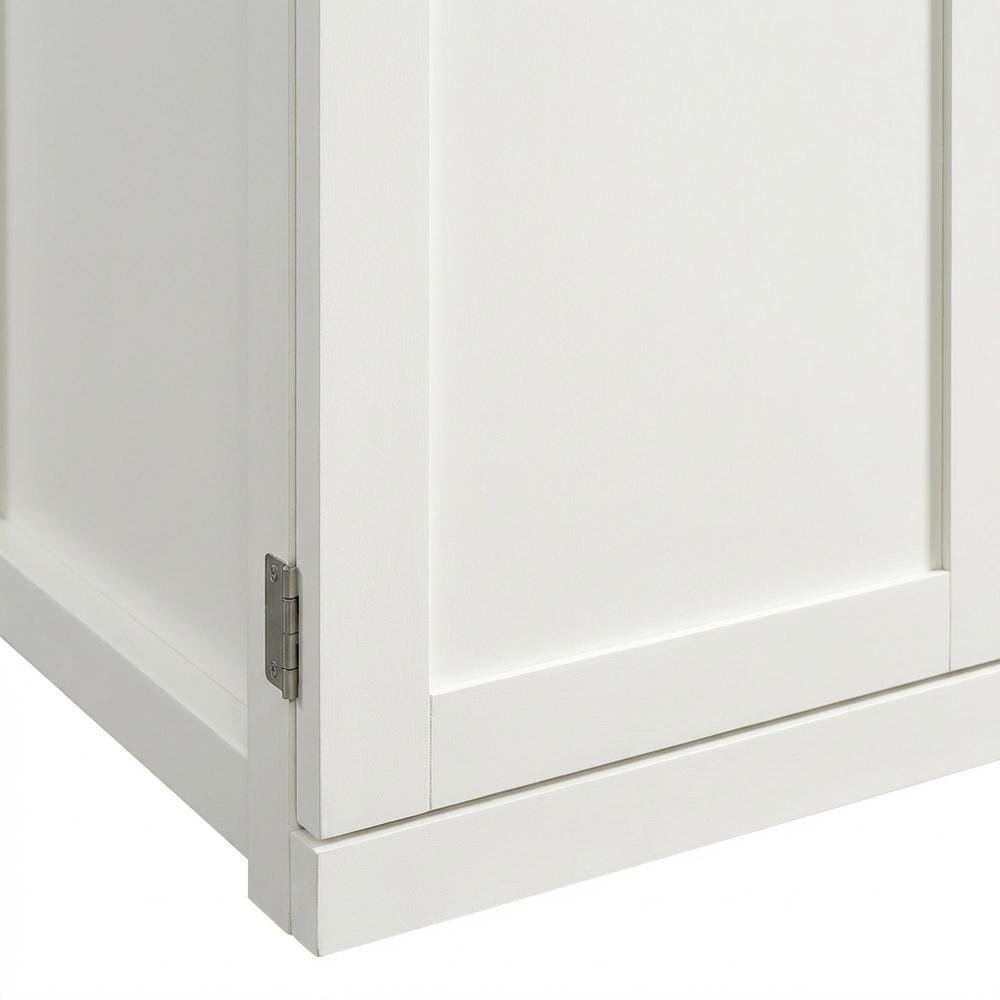 White Finish Storage Cabinet With Spacious Interior And Modern Design. Picture 6