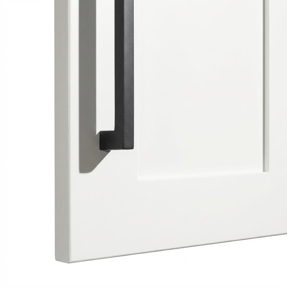 White Storage Cabinet With Soft Finish And Coastal Chic Style. Picture 6