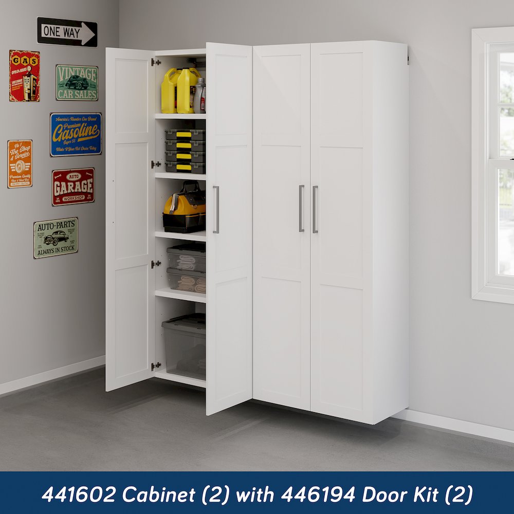 GarageCore 83" hx15 d Shelves, White Finish. Picture 7