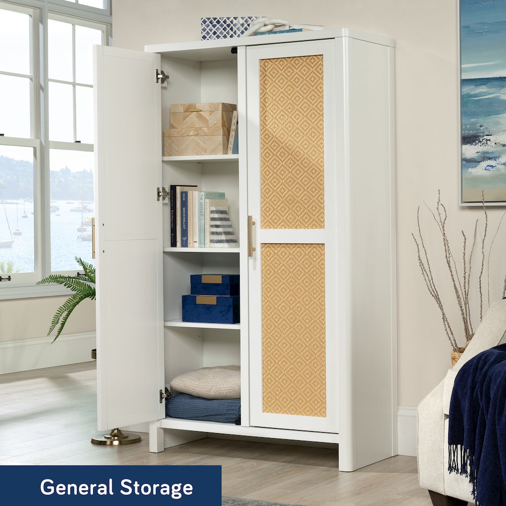 Isabella Isle 2-Door Cabinet, White Finish. Picture 3