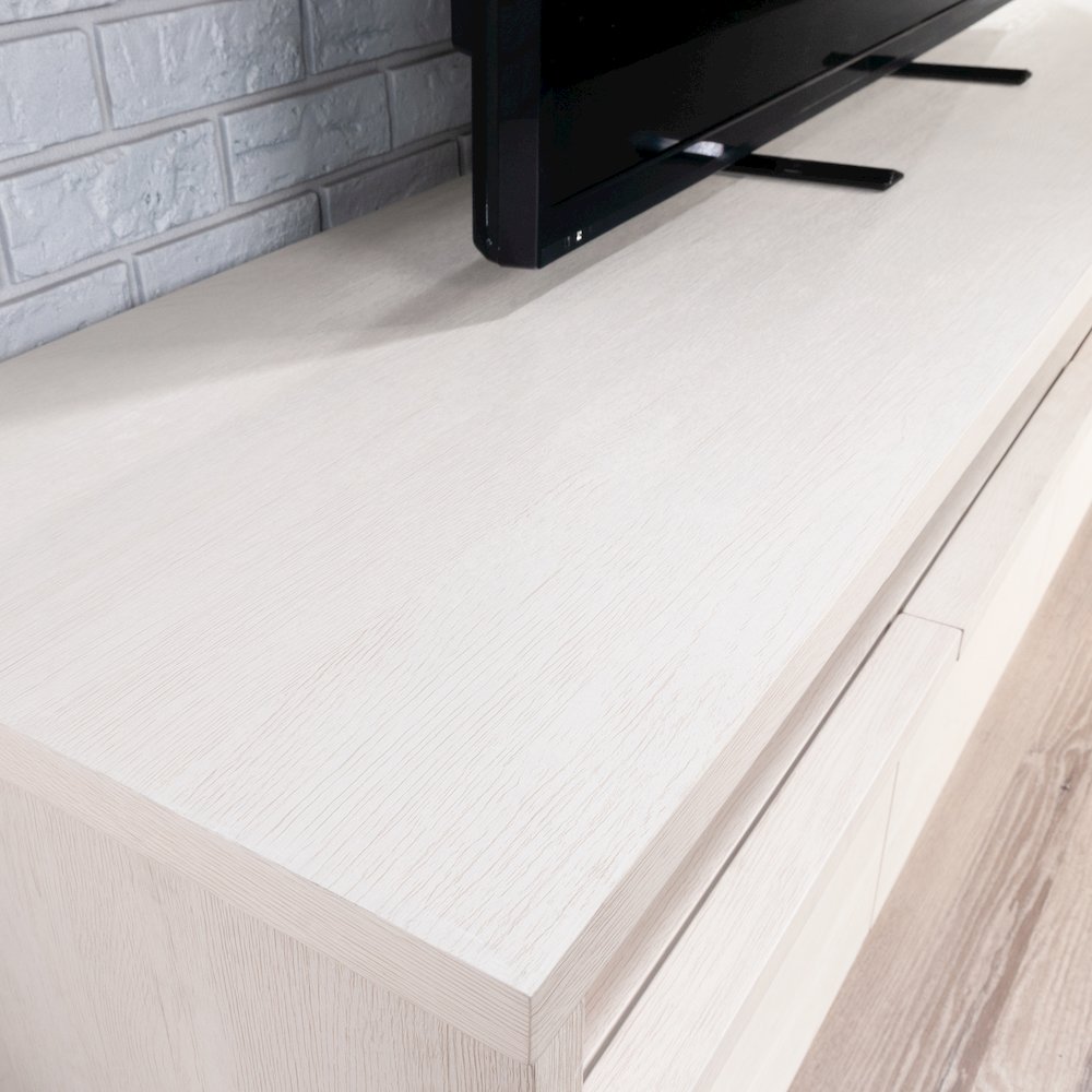 Harvey Park Large TV Credenza, for TV's up to 86", Alabaster Oak Finish. Picture 10