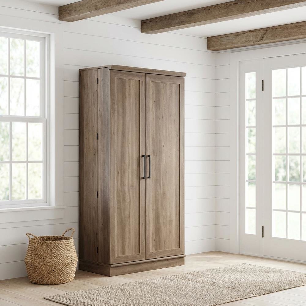Salt Oak Storage Cabinet With Spacious Interior And Classic Finish. Picture 2