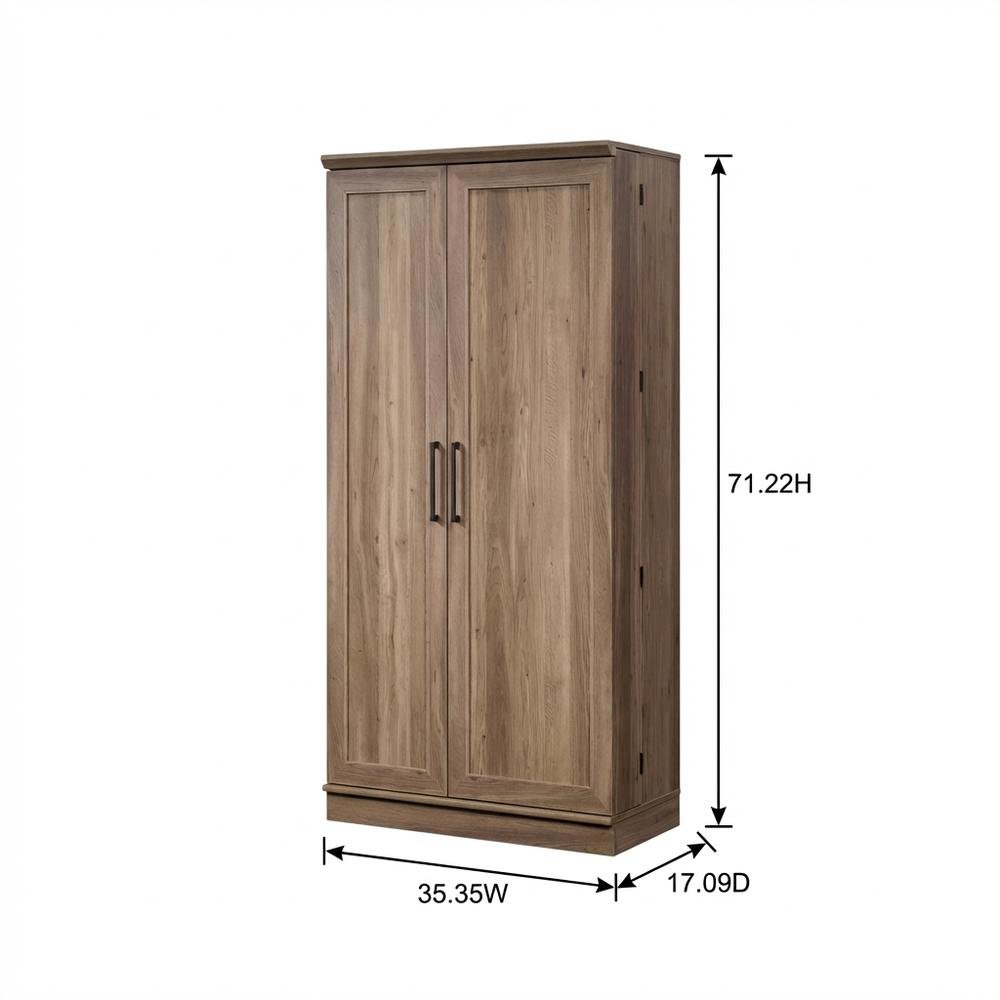 Salt Oak Storage Cabinet With Spacious Interior And Classic Finish. Picture 7