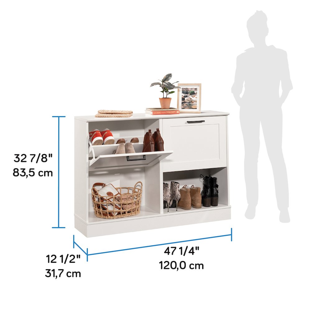 HomePlus Storage Cabinet, White Finish. Picture 5