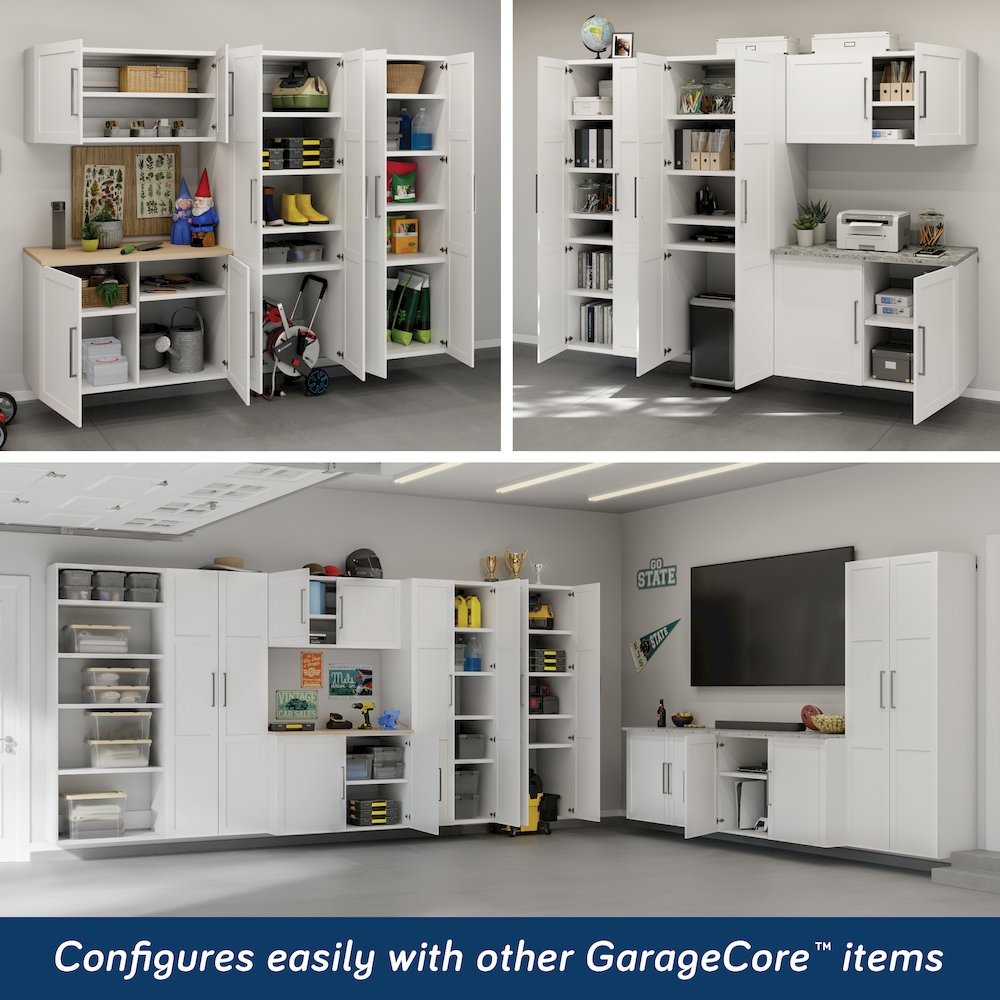 GarageCore 83" hx23 d Shelves, White Finish. Picture 11