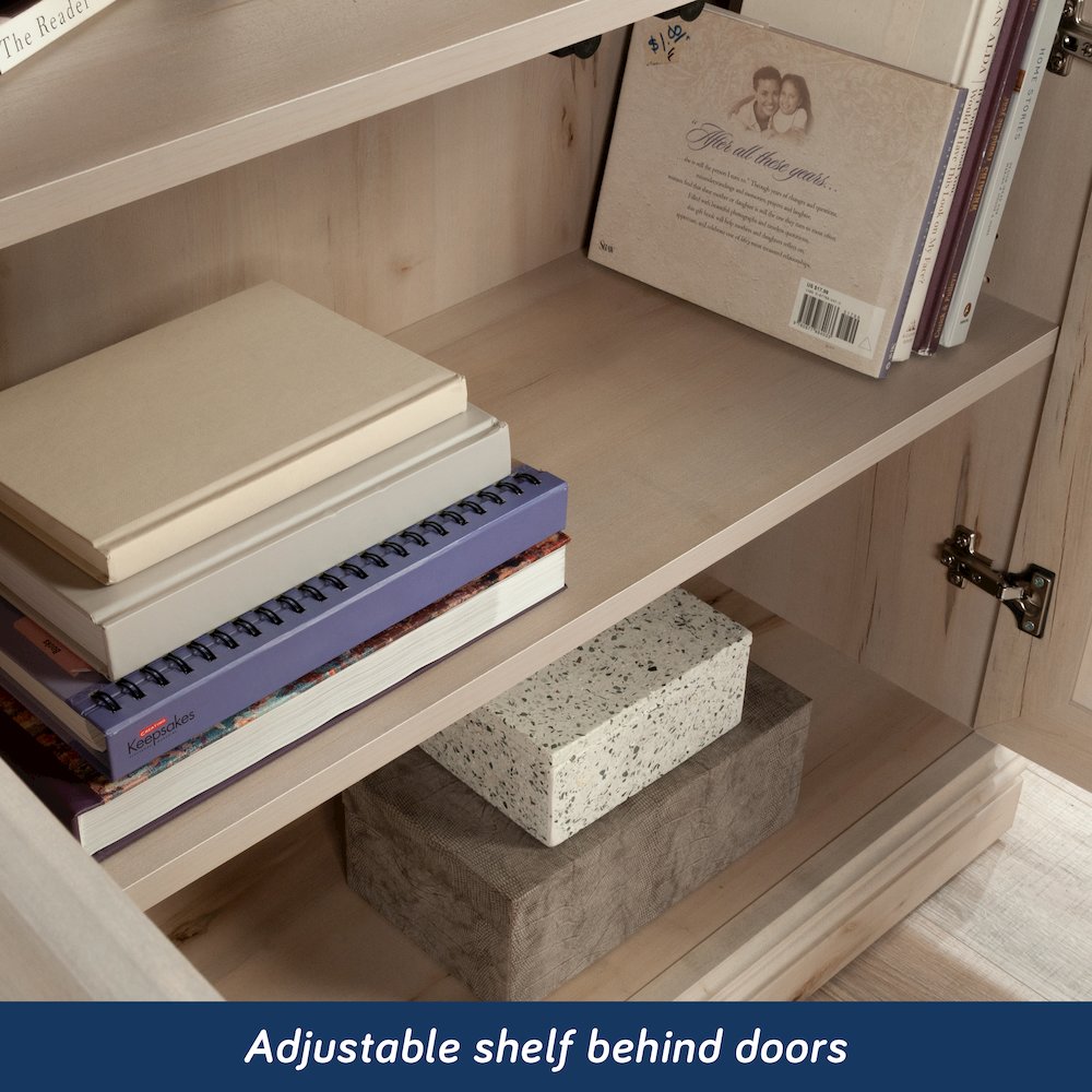 5-Shelf/Book Shelf 2-Door Bookcase, Pacific Maple Finish. Picture 8