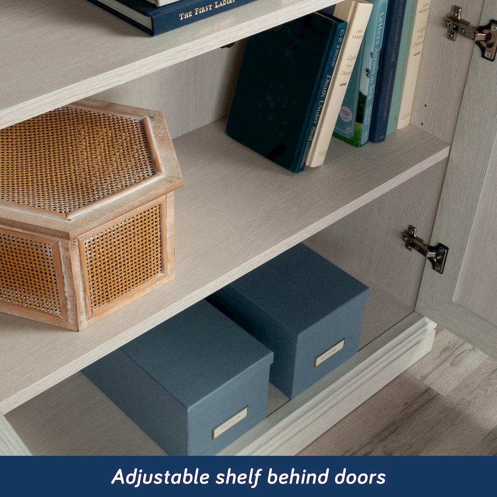 5-Shelf/Book Shelf 2-Door Bookcase, Glacier Oak Finish. Picture 8