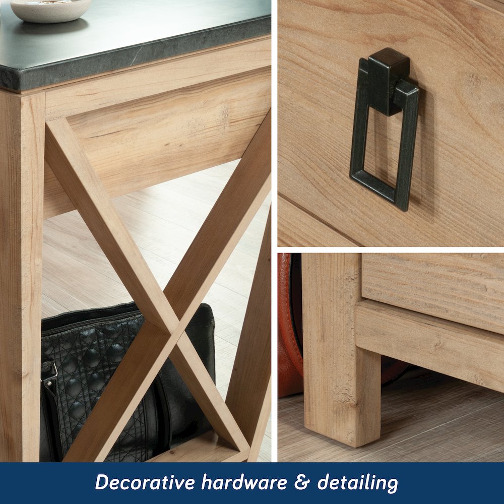 Newberry Lane L-Shaped Desk with Drawers in Khaki Pine. Picture 9