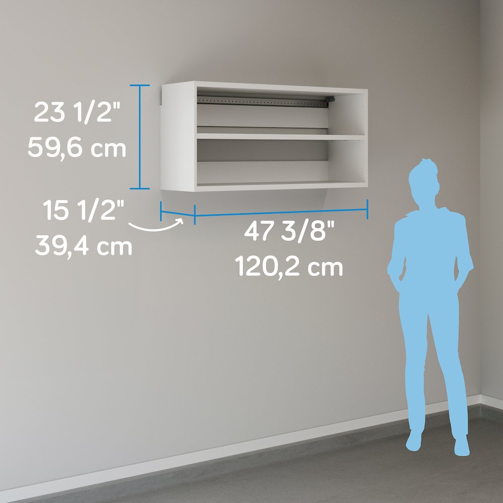 GarageCore Upper Cabinet Shelves, White Finish. Picture 4