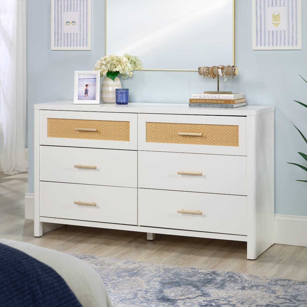 Isabella Isle 6-Drawer Dresser, White Finish. Picture 2
