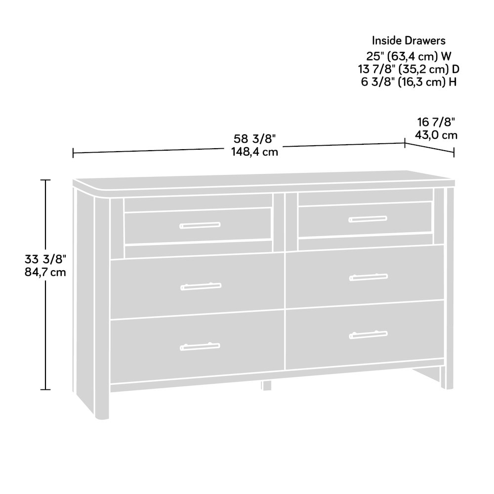 Isabella Isle 6-Drawer Dresser, White Finish. Picture 11