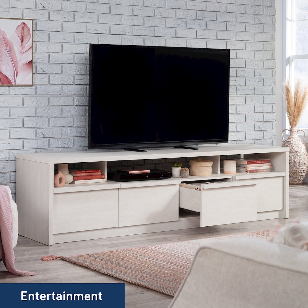 Harvey Park Large TV Credenza, for TV's up to 86", Alabaster Oak Finish. Picture 3