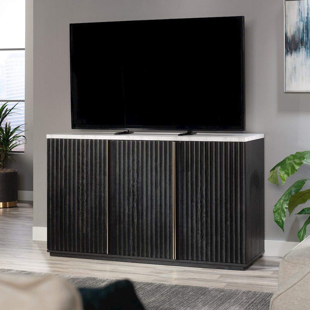Misc Entertainment Credenza, For TVs up to 54", Raven Oak finish. Picture 2