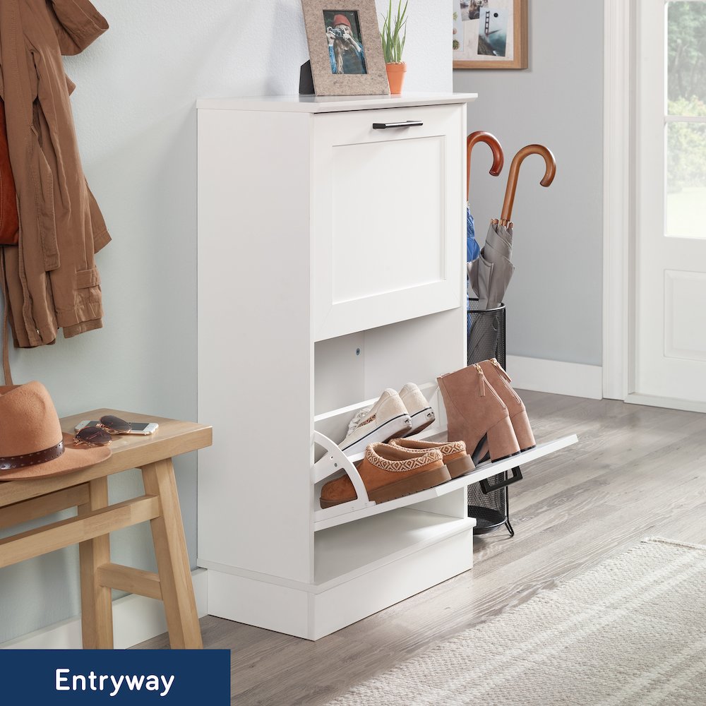 HomePlus Storage Cabinet, White Finish. Picture 3