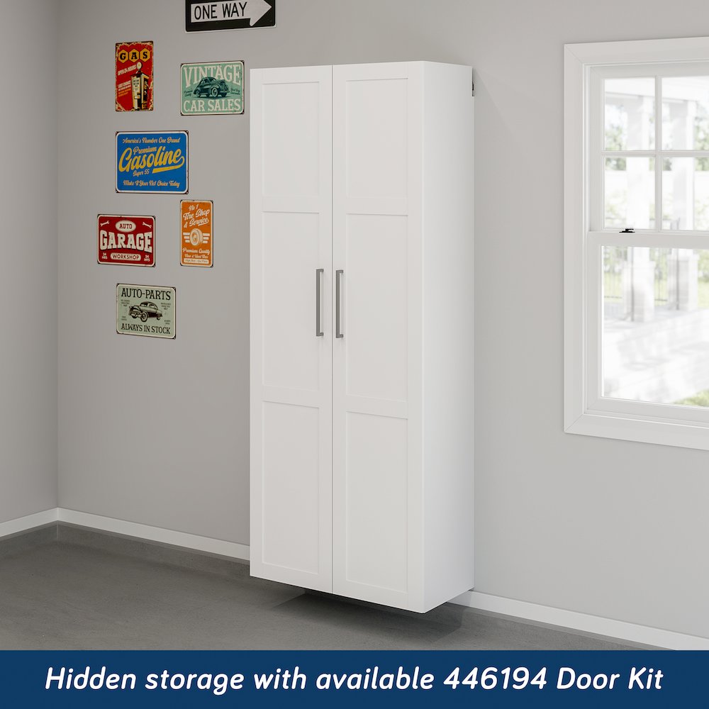 GarageCore 83" hx15 d Shelves, White Finish. Picture 6