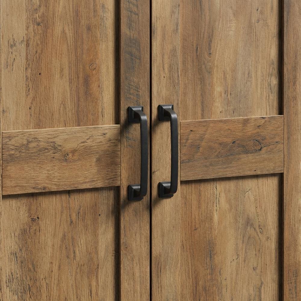 Rustic Pine Finish Storage Cabinet With Country Style And Sturdy Construction. Picture 5