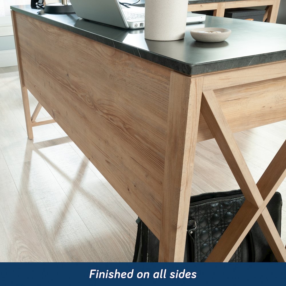 Newberry Lane L-Shaped Desk with Drawers in Khaki Pine. Picture 7