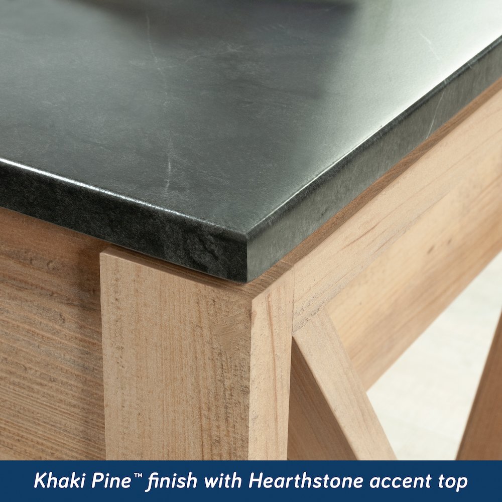 Newberry Lane L-Shaped Desk with Drawers in Khaki Pine. Picture 8