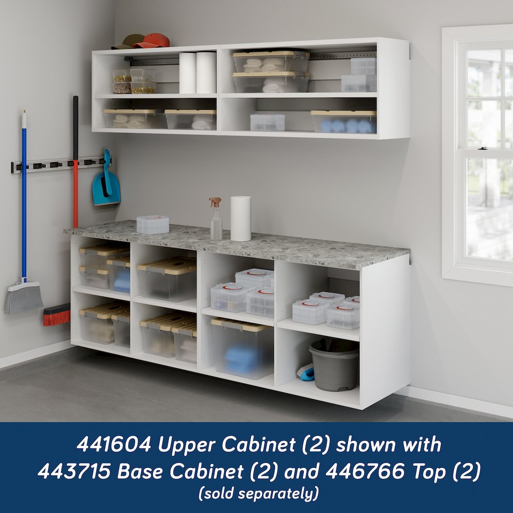 GarageCore Upper Cabinet Shelves, White Finish. Picture 11