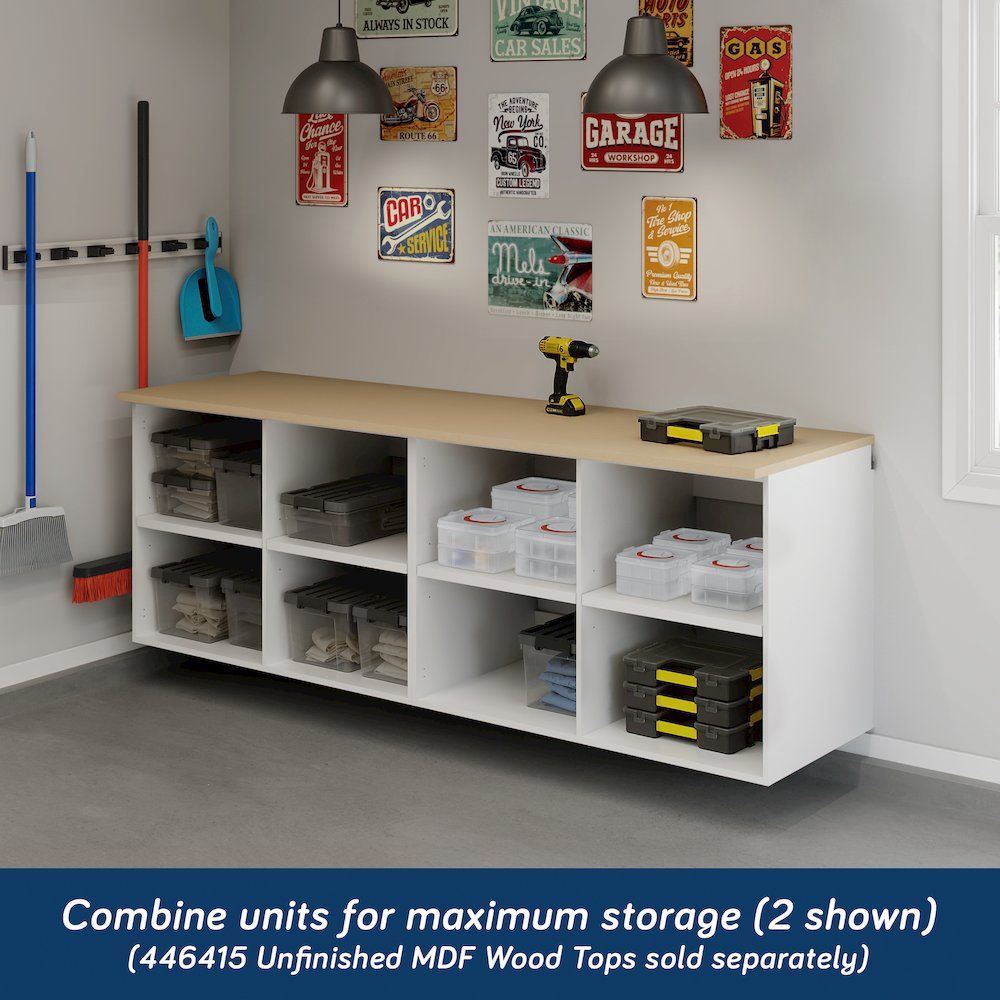 GarageCore Base Cabinet Shelves, White Finish. Picture 4