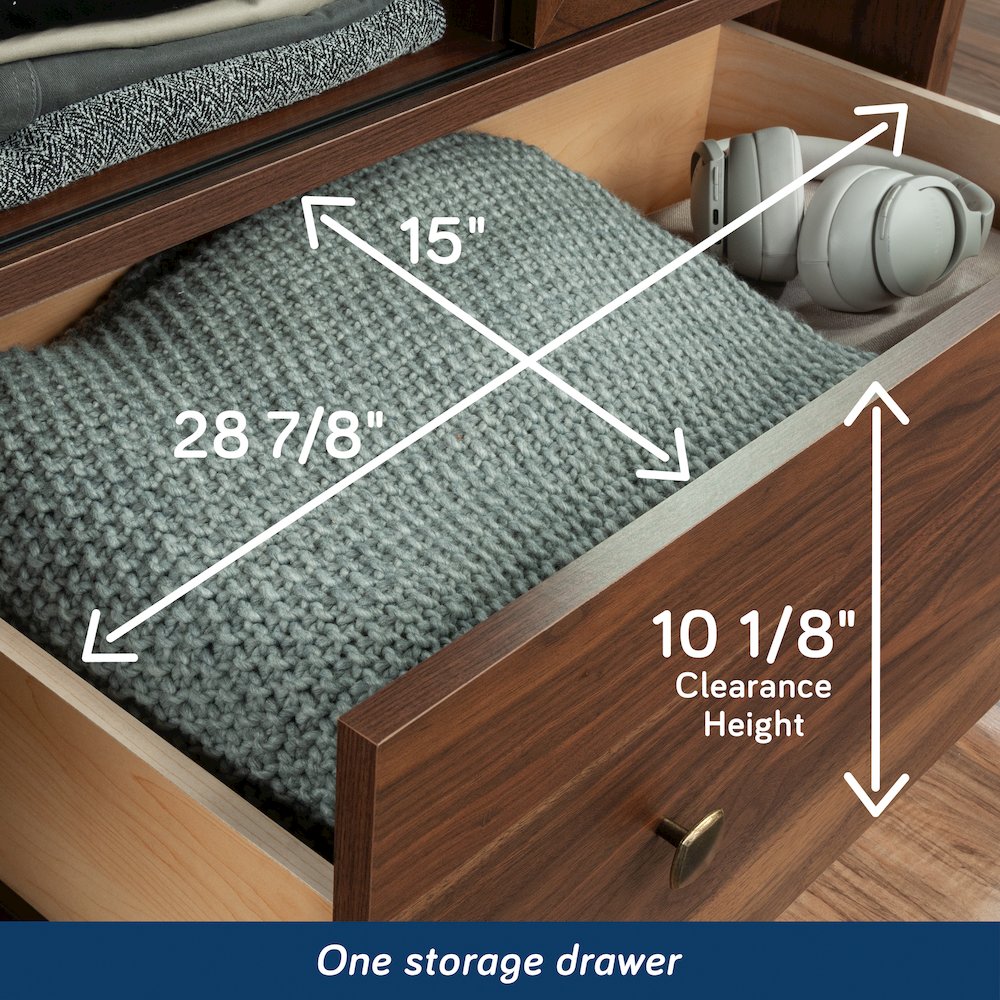 River Ranch Wardrobe Cabinet in Grand Walnut Finish. Picture 8
