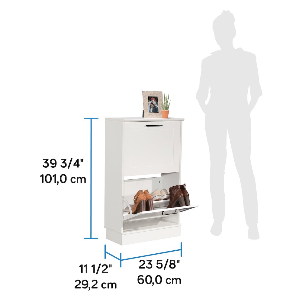 HomePlus Storage Cabinet, White Finish. Picture 5