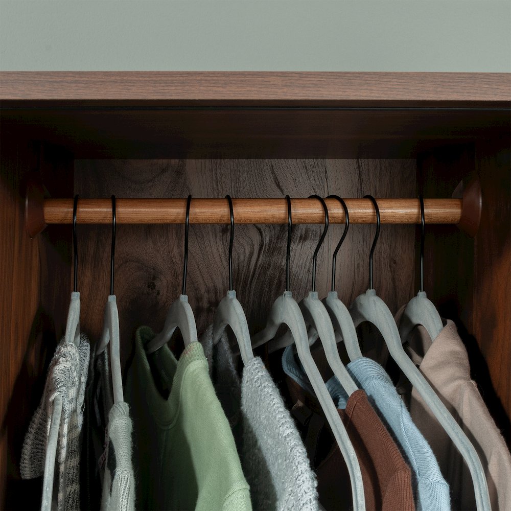 River Ranch Wardrobe Cabinet in Grand Walnut Finish. Picture 11