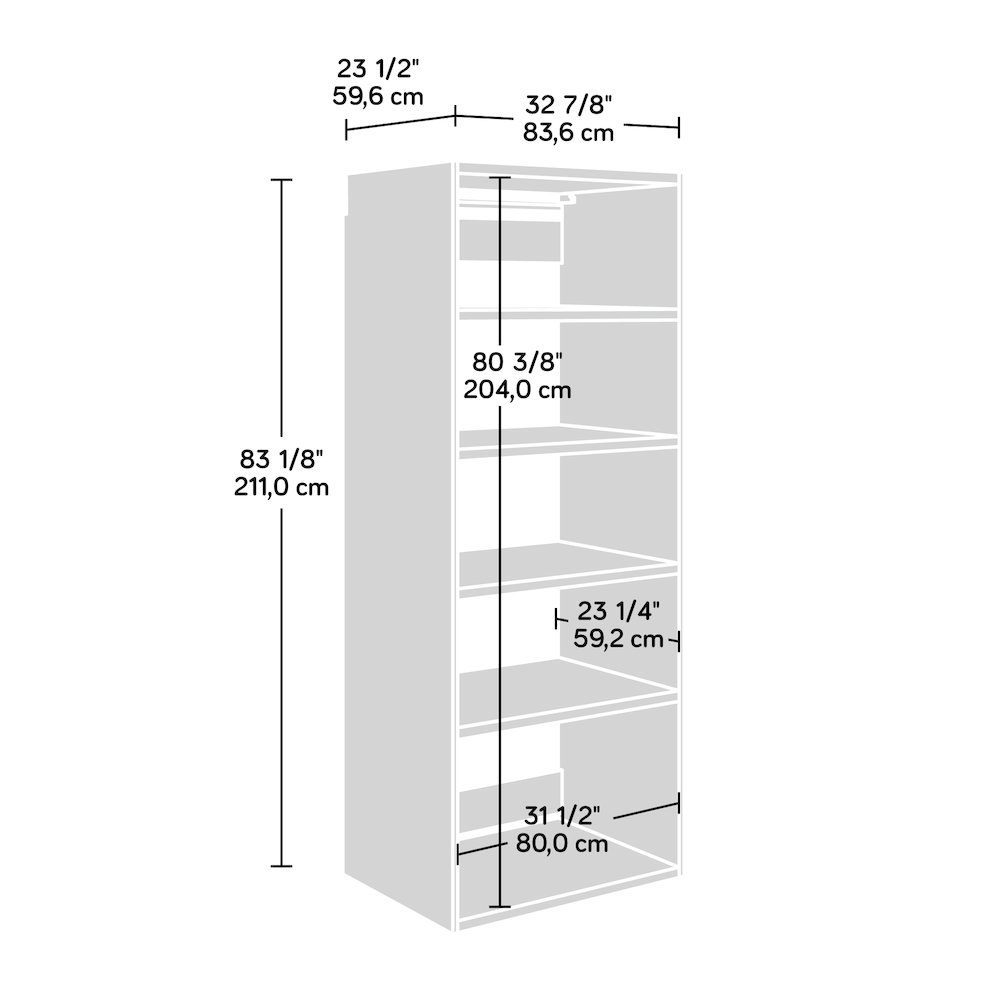 GarageCore 83" hx23 d Shelves, White Finish. Picture 12