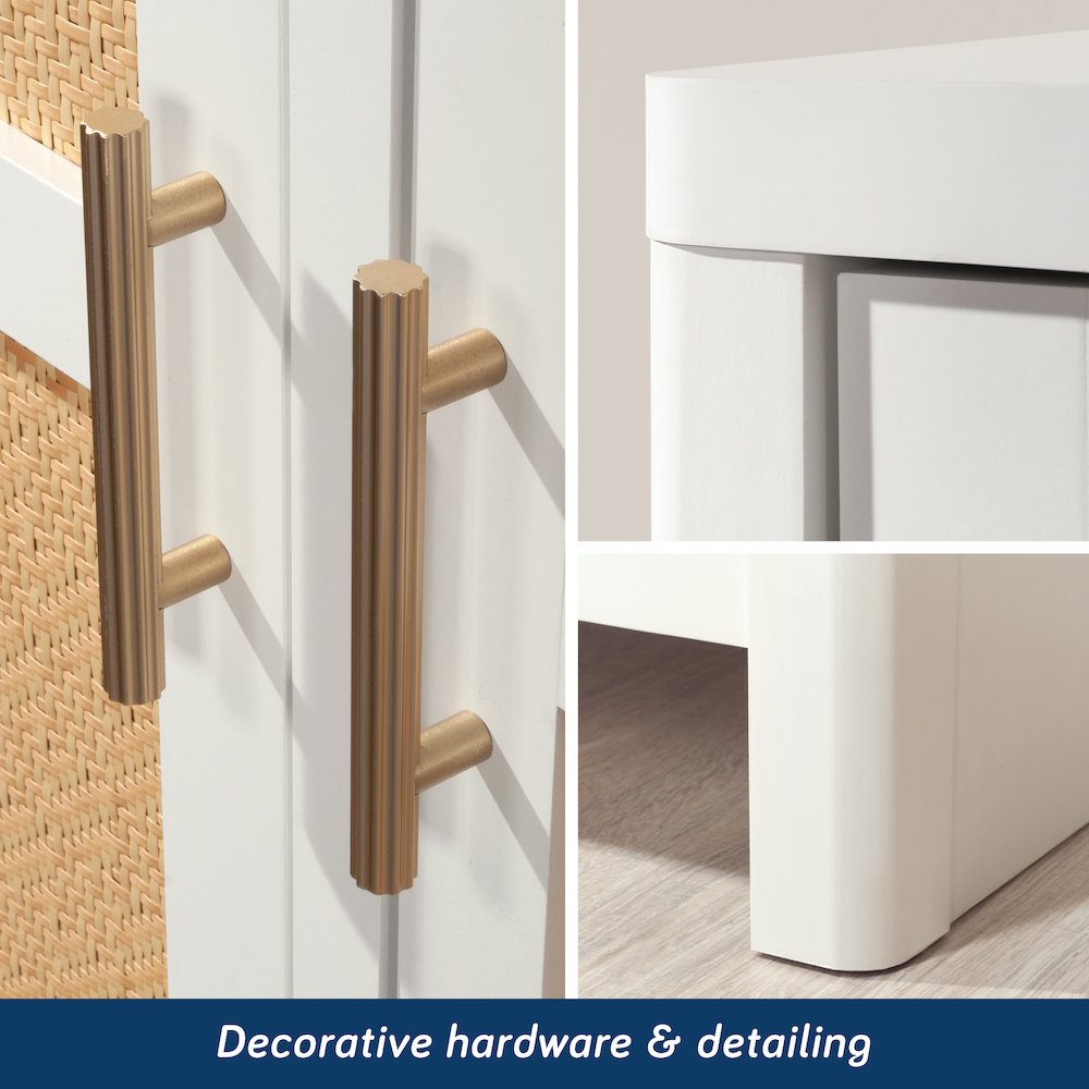 Isabella Isle 2-Door Cabinet, White Finish. Picture 9