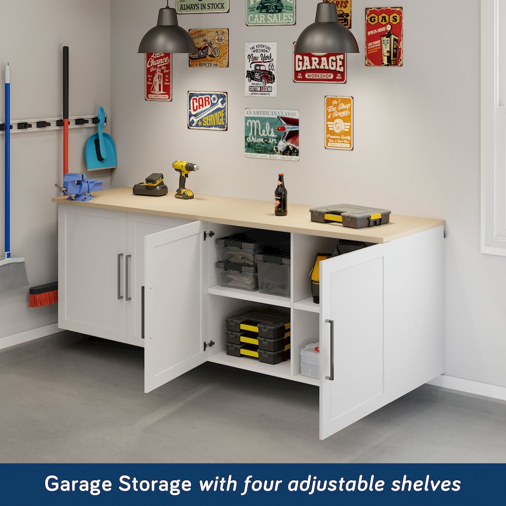 Garage Core 2 Base Cabinet MDF Doors, White Finish. Picture 11