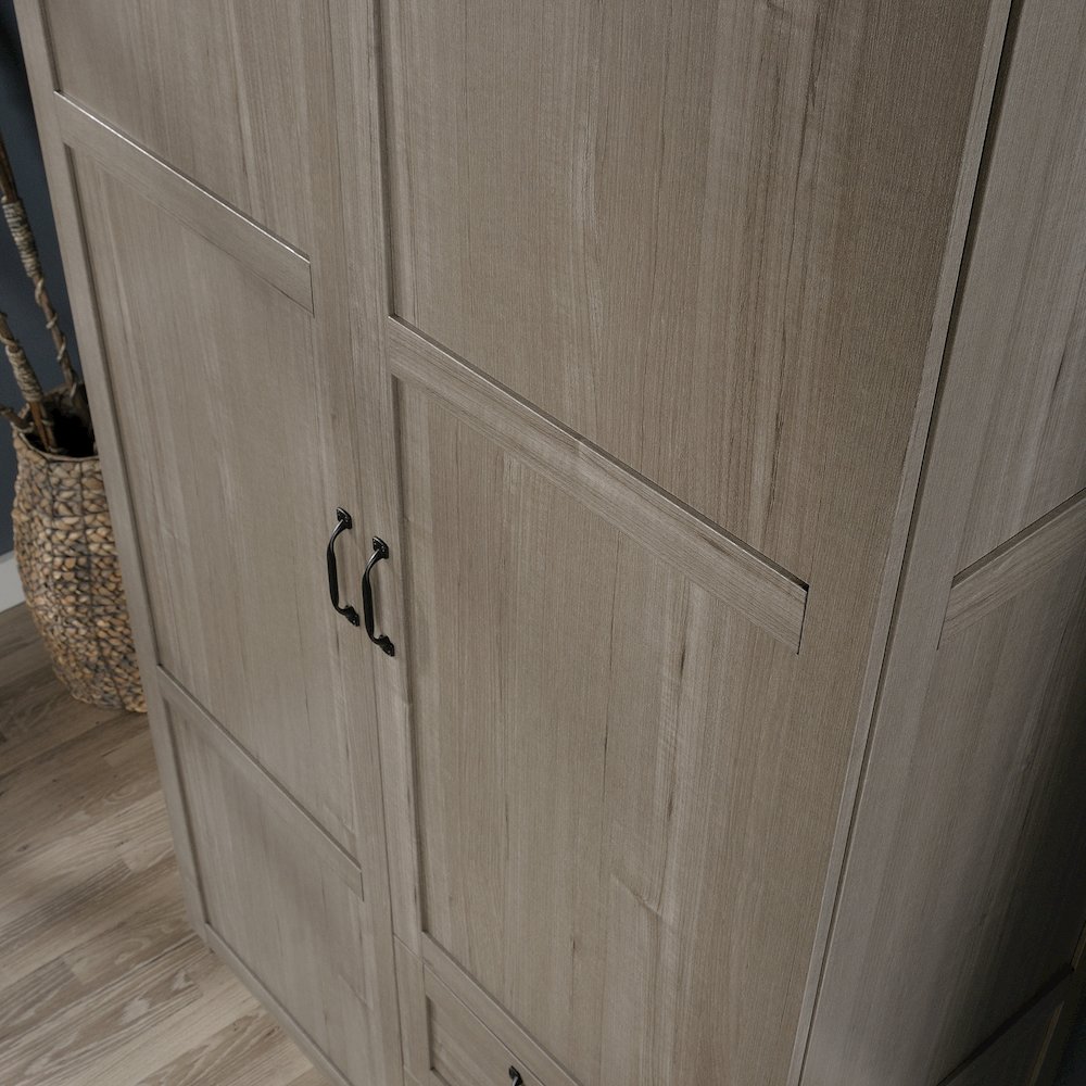 Storage Cabinet 40 X 19 Deep, Silver Sycamore finish. Picture 10
