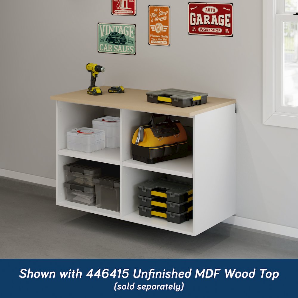 GarageCore Base Cabinet Shelves, White Finish. Picture 2