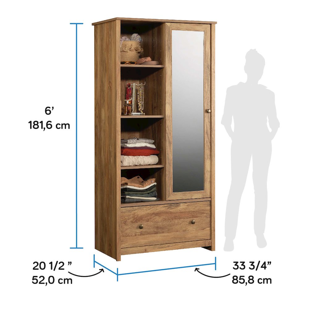 River Ranch Wardrobe Cabinet in Sindoori Mango Finish. Picture 6