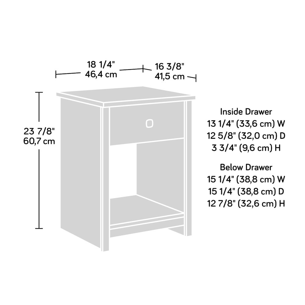 River Ranch Nightstand W/Drawer, Harvest Walnut Finish. Picture 4
