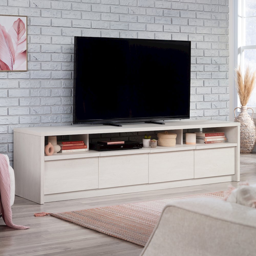 Harvey Park Large TV Credenza, for TV's up to 86", Alabaster Oak Finish. Picture 2