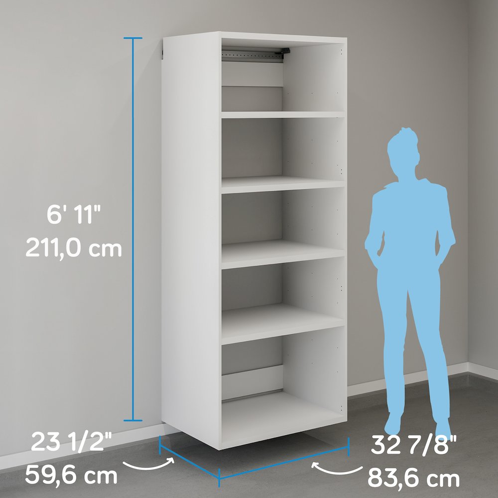 GarageCore 83" hx23 d Shelves, White Finish. Picture 5