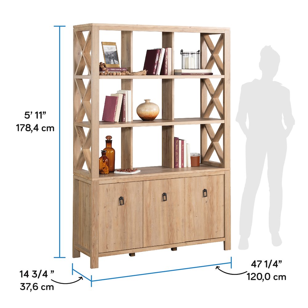 Newberry Lane Storage Organizer, Khaki Pine Finish. Picture 6