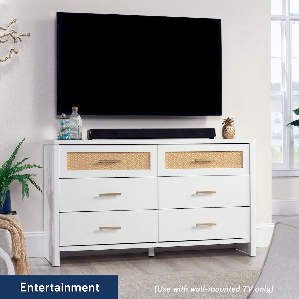 Isabella Isle 6-Drawer Dresser, White Finish. Picture 4