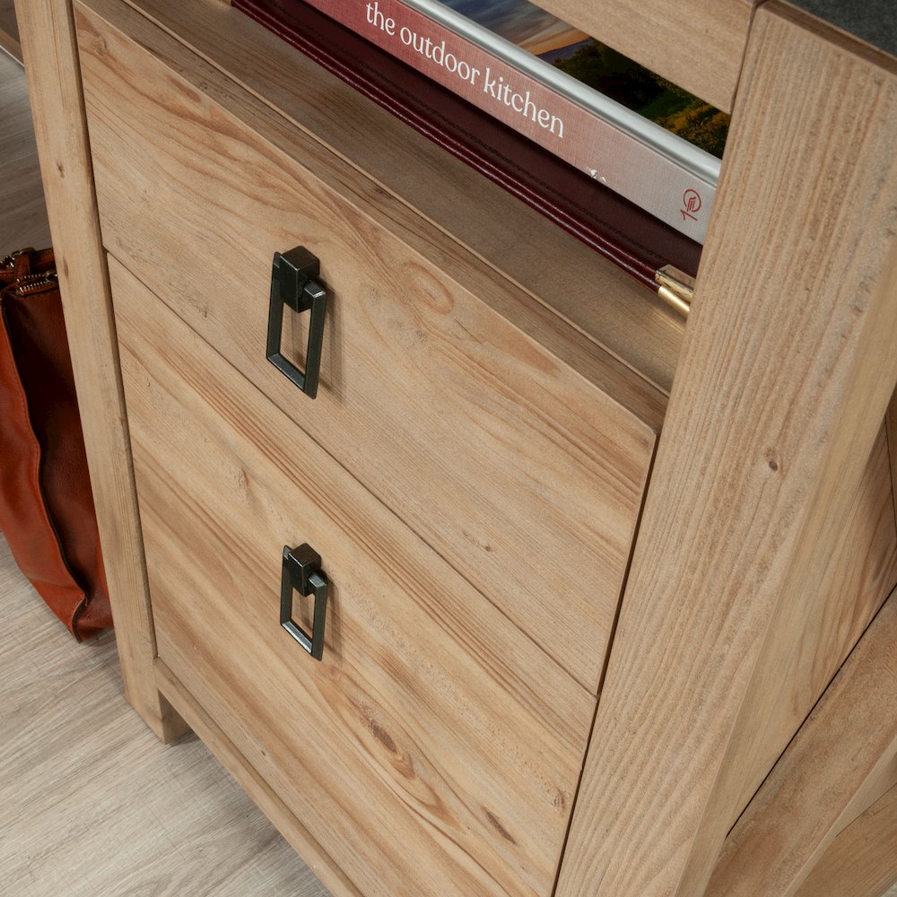 Newberry Lane L-Shaped Desk with Drawers in Khaki Pine. Picture 10