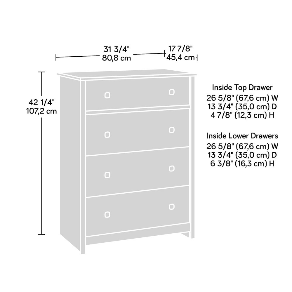 River Ranch 4-Drawer Bedroom Chest, Harvest Walnut Finish. Picture 12