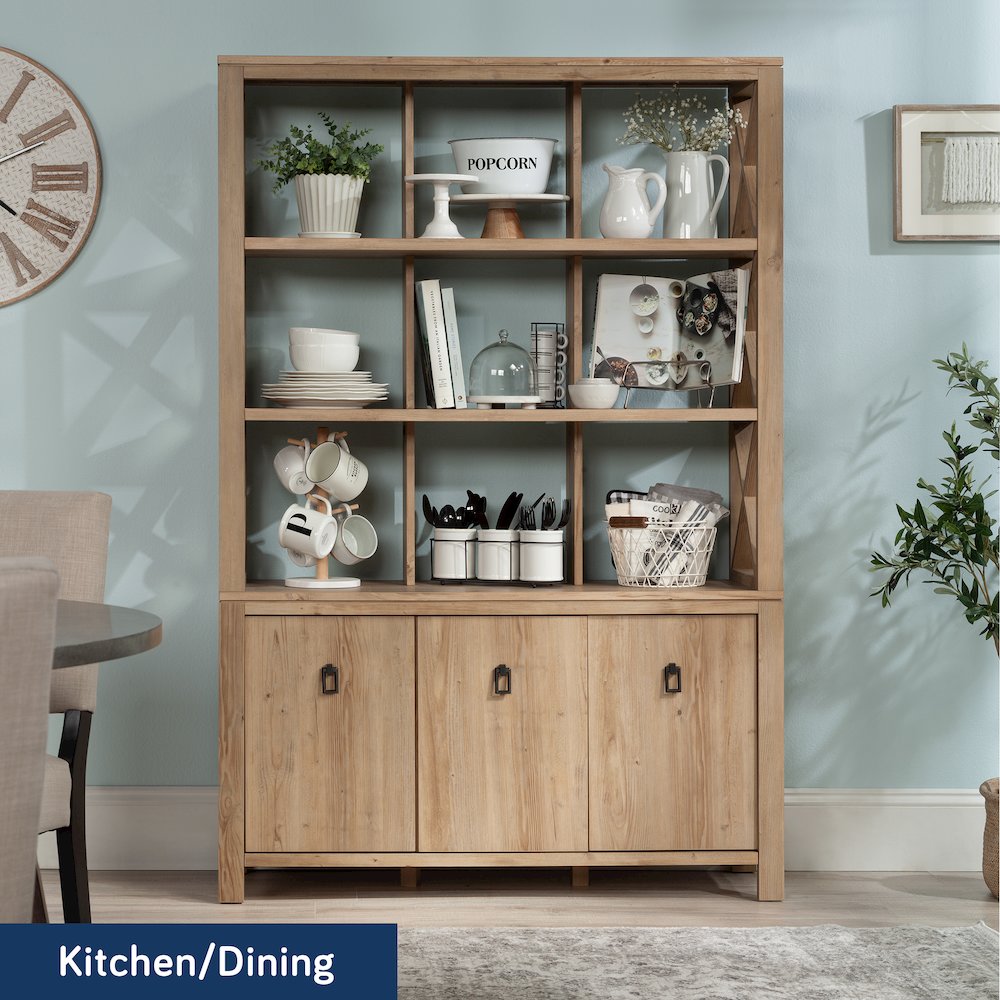Newberry Lane Storage Organizer, Khaki Pine Finish. Picture 5