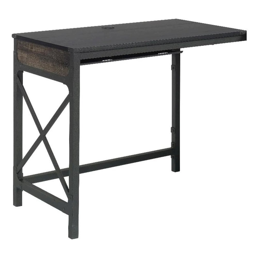 Foundry Road Desk Return, Carbon Oak finish. Picture 1