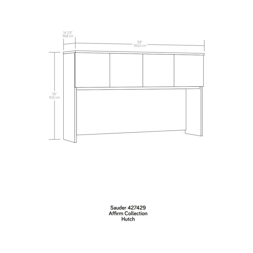 Affirm Commercial Office Hutch, Hudson Elm finish. Picture 8